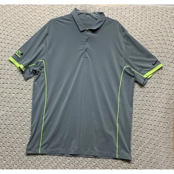 Nike Golf Dri-Fit Polo Shirt Men's Sz L Gray  Tour Performance   Short Sleeve - Picture 1 of 11